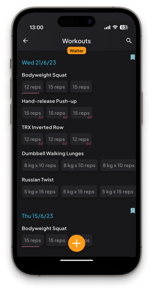 Client workouts